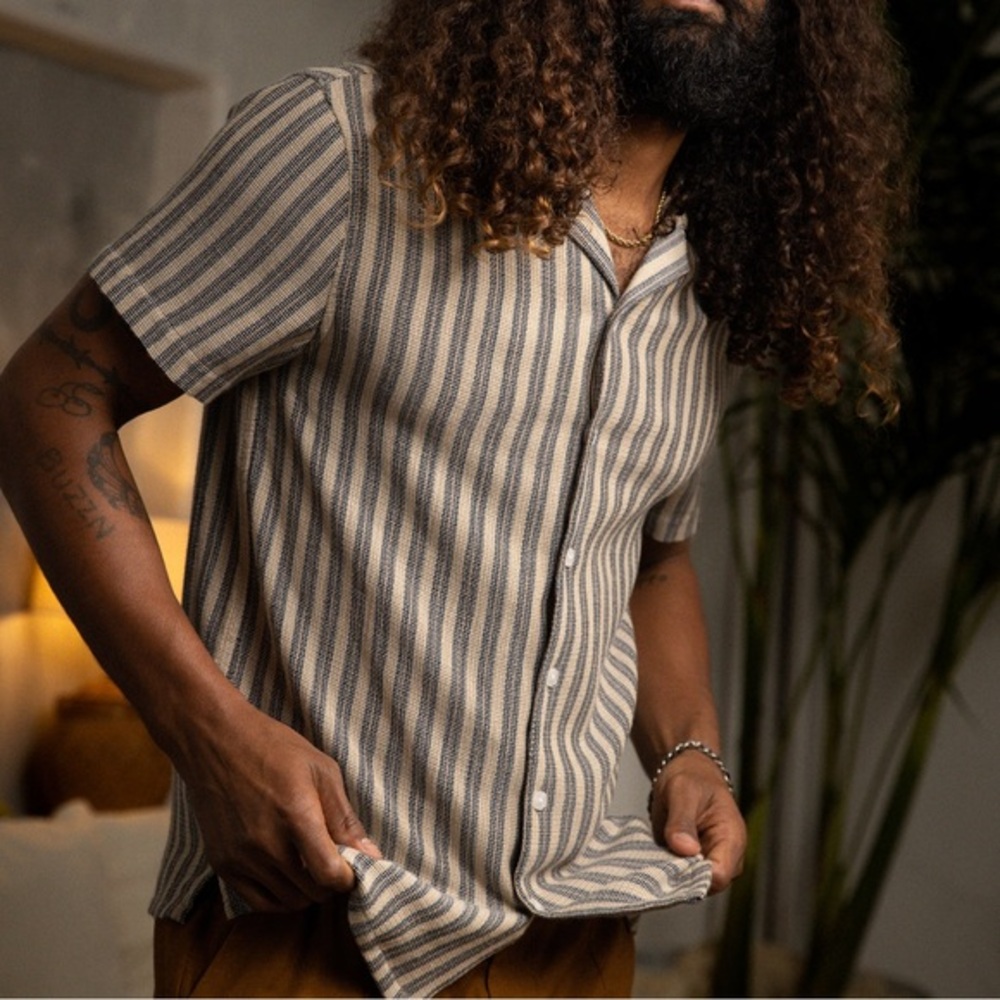Dandy Del Mar striped Palma button down shirt